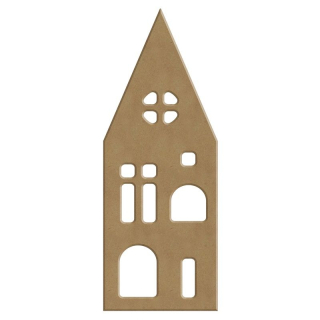 Domeček 1 - Dřevěný výřez k dekoraci Gomille, 6x17 cm